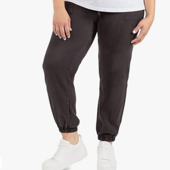 NEW without tags  Black Tape Tencel Joggers Black P/XL Drawstring pockets - Picture 2 of 14